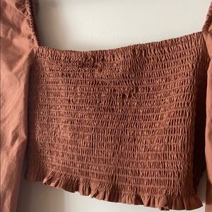 Aritzia 100% cotton crop top terra cotta size M